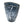 9.3x4.7x9.3' Smokey Black Glass Vase with Gold Rim