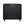 Modern Black Wood Storage Cabinet with Embossed Door