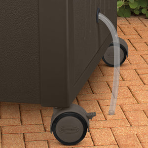Patio Garbage Waste Trash Can Bundled w/ Patio Cooler w/ Cabinet & Wire Basket