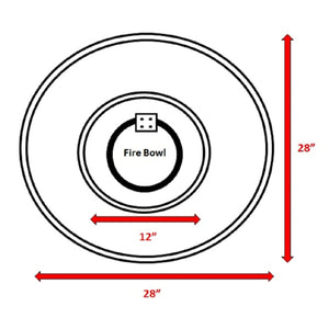 9'' H x 28'' W Fiber Reinforced Concrete Outdoor Fire Pit