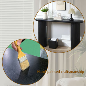 Fluted Cylinder Console Table - Black