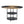 Diameter - Modern Splicing Circular Dining Table Double Layer Storage - Wood / Black