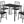 5 Pieces Dining Table Set, Small, Rectangular