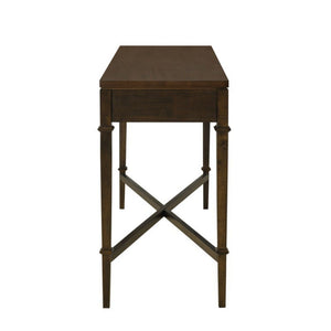 Fluted 2 Drawer Storage Console Table - Brown
