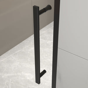 50-54"W x 74"H Pivot Shower Door with Matte Tempered Glass Finish