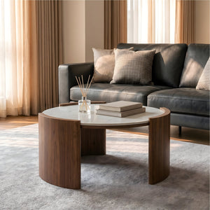 Modern Round Sintered Stone Coffee Table