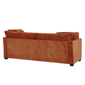 83.50" Modern Flared Arms Sofa (Caramel)