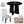 5 Piece Round Dining Table Set, Modern Dining Table And 4 Upholstered Chairs For Dining Room