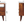 Solid Wood Mini Classic Chestnut Bedside, 2-Drawers, 1 Open Slot, Nordic Legs