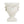9.4x9.4x10.6' Decorative White Urn Planter with Distressed White Finish and Gold Accents
