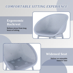 Modern Lounge Chair Set With Round Table