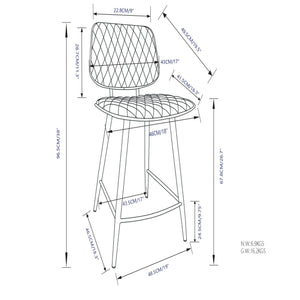 Raya - Upholstered Counter Height Stool (Set of 2)