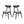 Modern Dining Table Set of 7: 1 Table + 6 Chairs