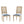 French Country Dining Chair With Rectangular Cane Backrest And Smooth Upholstered Seating
