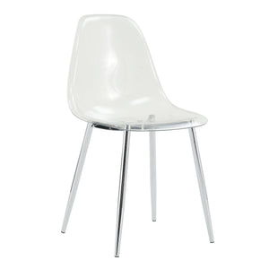 Modern Minimalist Transparent Dining Chair - 6-Piece Set