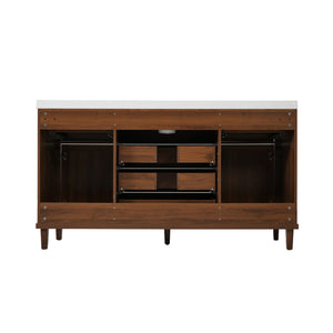 Bathroom Vanity With Sink, 5 Legs, Soft Close Drawers