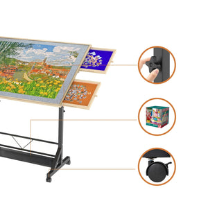 360 Degree Tilting Wooden Puzzle Table