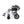 Graham Field Aluminum 24 Inch Durable Bariatric Transportation Wheelchair, Black