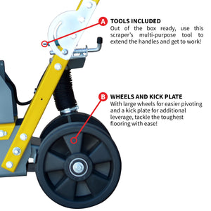 Electric Floor Scraper Vinyl Stripper Carpet Wood Floor Remover