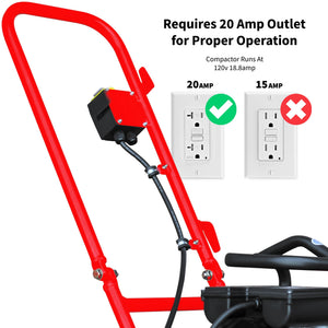 2 HP Electric Vibratory Plate Compactor Tamper for Gravel Soil Compaction - TRAPSKI