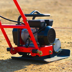2 HP Electric Vibratory Plate Compactor Tamper for Gravel Soil Compaction - TRAPSKI