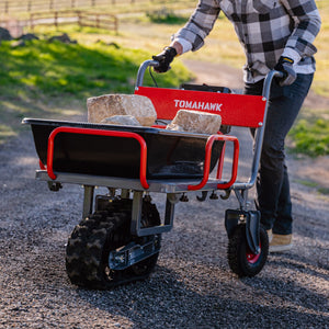 Tomahawk Electric Track Cart 330 lbs Load Capacity Battery Powered Utility Cart with Rubber Tread