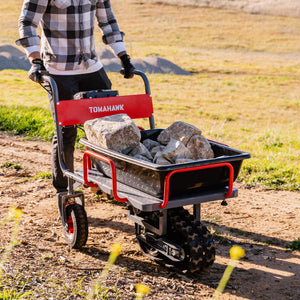 Tomahawk Electric Track Cart 330 lbs Load Capacity Battery Powered Utility Cart with Rubber Tread