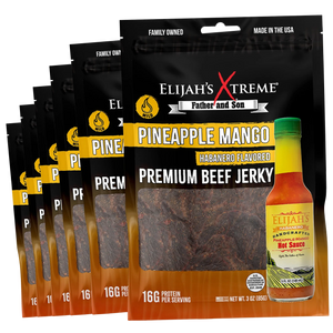 Pineapple-Mango Habanero Beef Jerky - 6 bags (1lb)