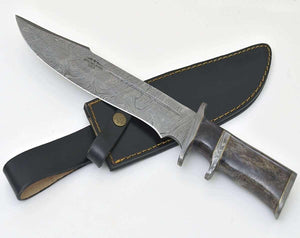 Enigma Survival Bowie Knife with Bone Handle - TRAPSKI