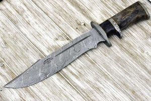 Enigma Survival Bowie Knife with Bone Handle - TRAPSKI