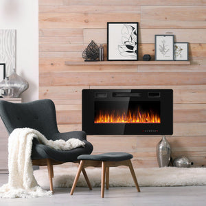 36" Slim Wall Mount Fireplace