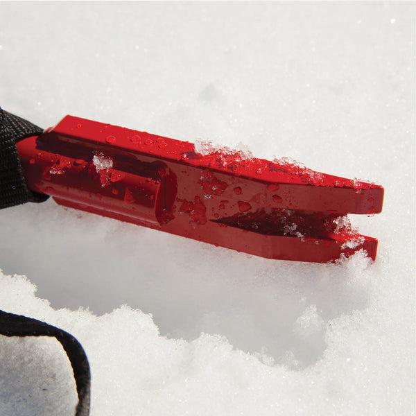 Eskimo 19 Inch Lightweight Multiple Action Chipper Head Ice Fishing Chisel, Red