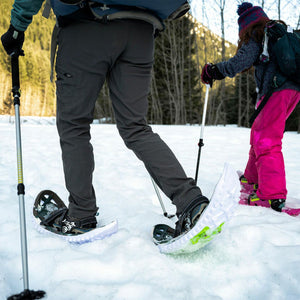 Crescent Moon Eva Foam Deck Recreational and Running Snowshoes for Adults, Red