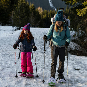 Crescent Moon Eva Foam Deck Recreational Running Snowshoes for Adults, Seafoam