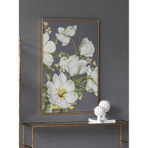 Botanical Wall Art Prints with Gold Microfiber Frame - Gold
