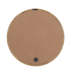 Circle Wall Mirror with Wooden Frame - Black, Light Brown, Dark Brown