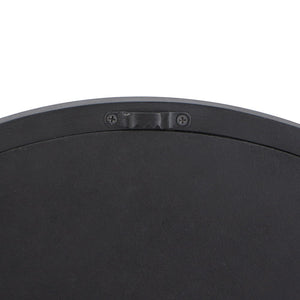 Circle Wall Mirror with Wooden Frame - Black, Light Brown, Dark Brown