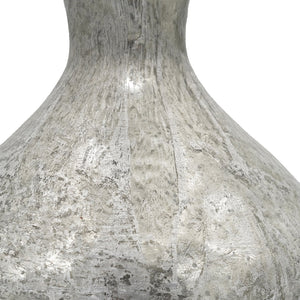 Hand-Finished Mercury Glass Table Lamp with Linen Shade - Silver