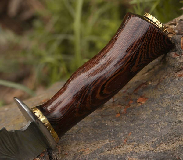 Panther Hunting Knife with Exotic Wenge Wood Handle