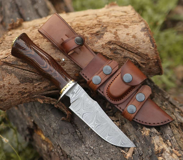 Panther Hunting Knife with Exotic Wenge Wood Handle