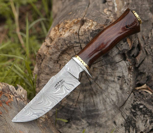 Panther Hunting Knife with Exotic Wenge Wood Handle