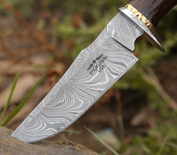 Panther Hunting Knife with Exotic Wenge Wood Handle