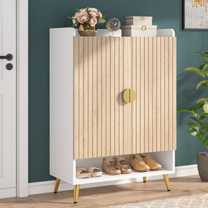 Shoe Cabinet With Doors, 7 Tier Storage Organizer