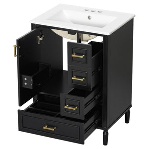 Traditional Bathroom Vanity Set With Soft Close Doors