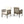 Casa Acacia Wood Club Chairs (Set of 2) With Water Resistant Cushions - Gray / Cream