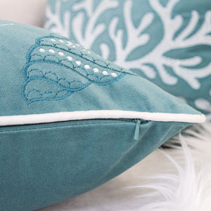 Blue and Spa Seashells Set of 2