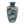D8.7x15.5' Blue and Brown Reactive Glazed Vase
