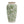 7.7x7.7x14.6' White Ceramic Flower Vase with Green Floral Pattern