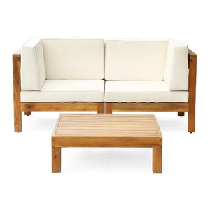 Brava X-Back 2 Seater Sectional Loveseat with Coffee Table