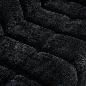 Quilted Cloud Sofa With Rounded Armrests And Piano Key Backrest Design